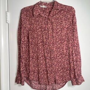 beachlunchlounge Pink Floral Button-Down Shirt